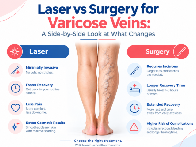 Laser vs Surgery for Varicose Veins: A Side-by-Side Look at What Changes